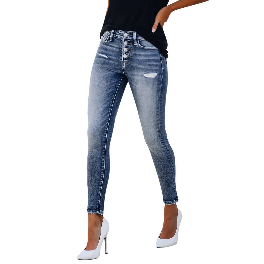 Professional High Waist Ripped Boyfriend Jeans for Women